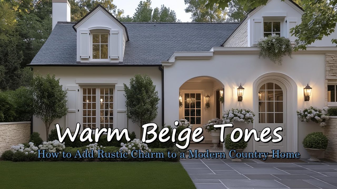 Simple Rustic Charm with European&nbsp;Elegance | Warm Beige Tones for a Modern Country Home