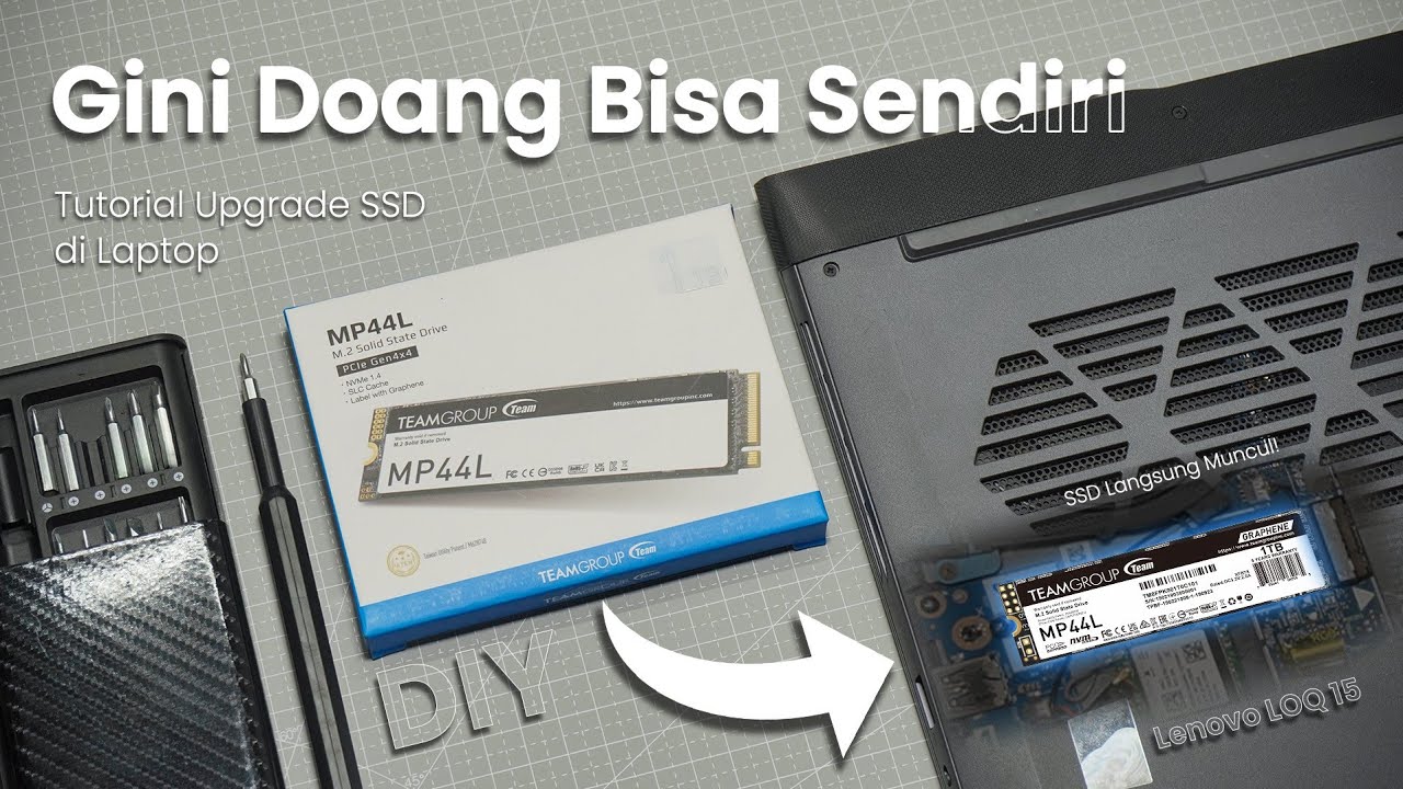 Mudah Banget, Pasang SSD baru sendiri! | Tutorial Upgrade SSD Laptop
