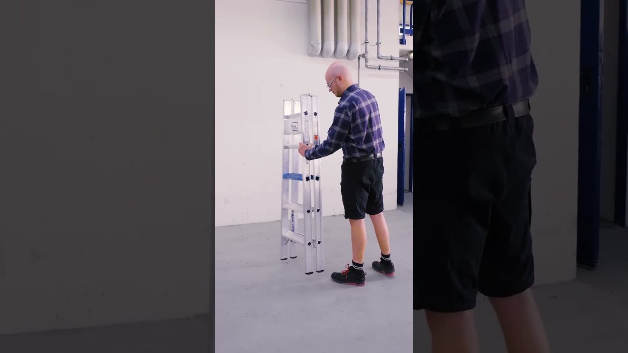 Alu Stufenstehleiter Iller Ergo Plus &ndash; ergonomisch & sicher