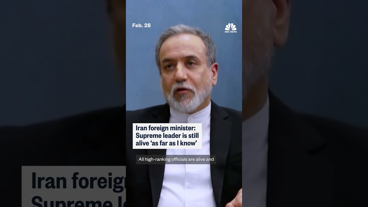 Iran foreign minister: Supreme leader is still alive 'as far as I know'