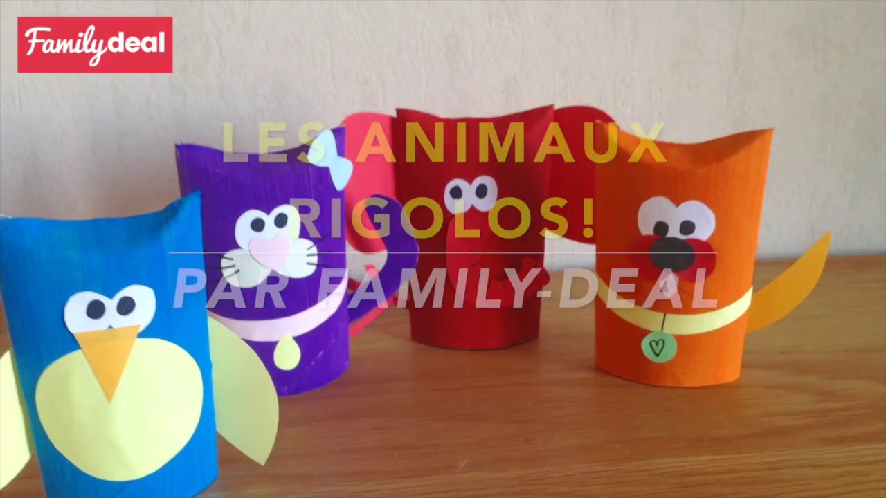 Animaux en rouleaux de papier toilette - DIY pour enfant