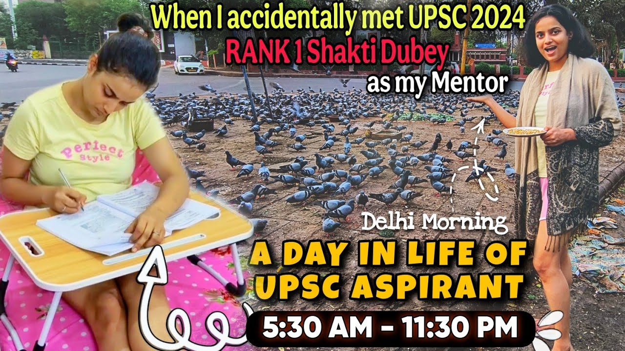 5:30 AM to 11:30 PM 🔥- A Hectic UPSC Study Vlog 📚 | Delhi Morning ❤️ | Study Routine of IAS Aspirant