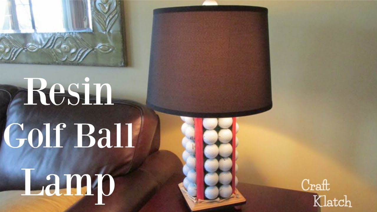 Golf Ball Resin Lamp DIY Craft Klatch Home Decor