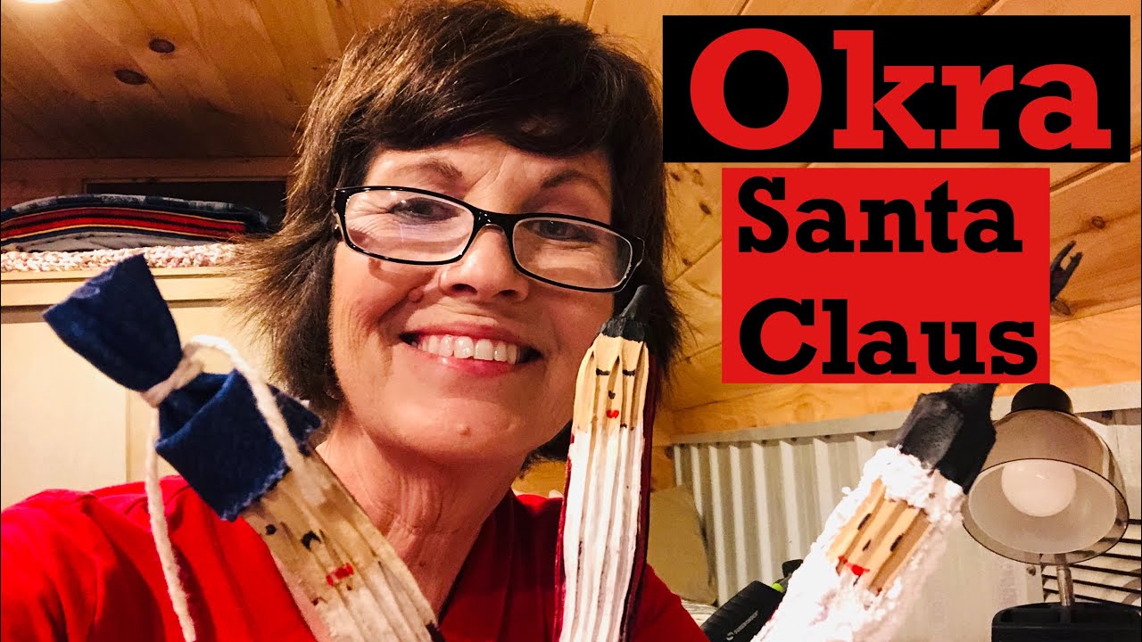 How to make Homemade Christmas Ornaments - Santa Okra Ornaments