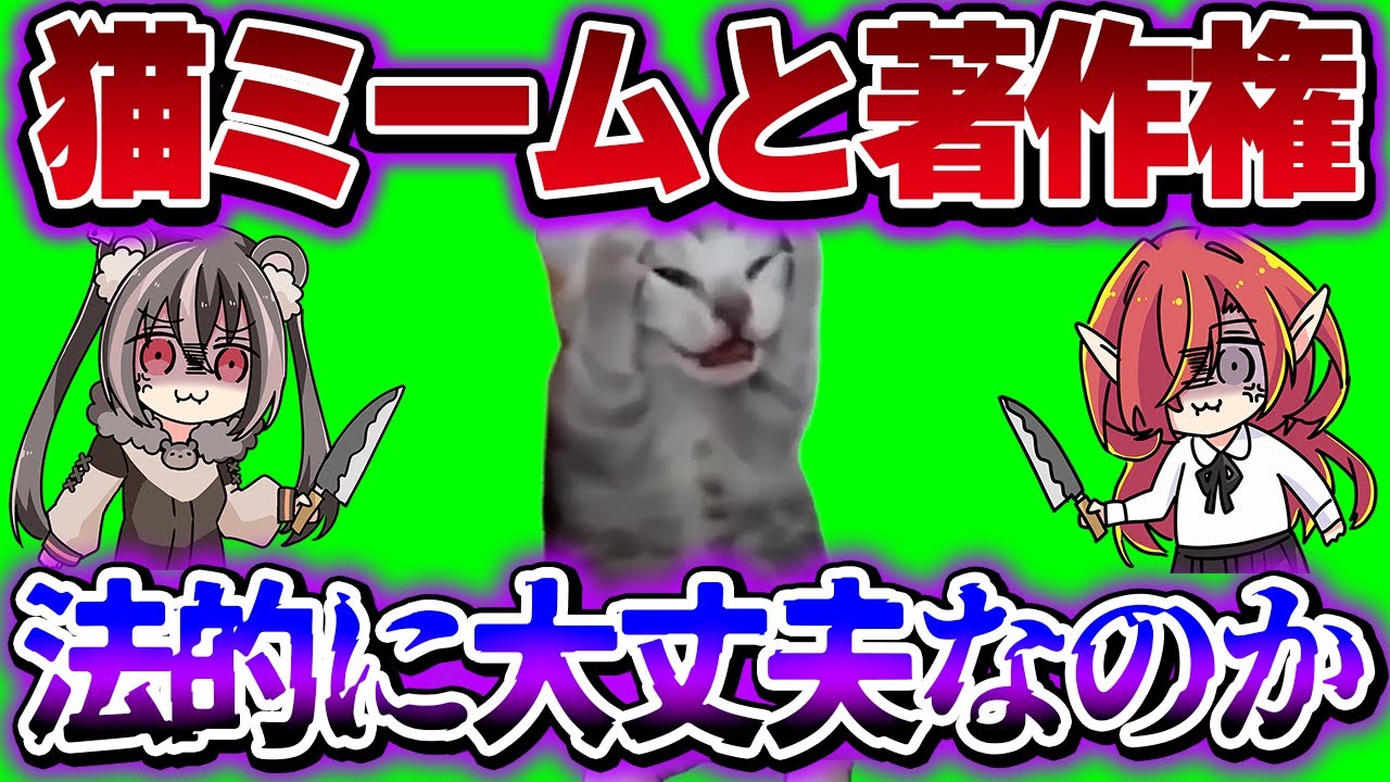 【違法】猫ミームは著作権侵害なのか？【VTuberクエスト】 #アニメ