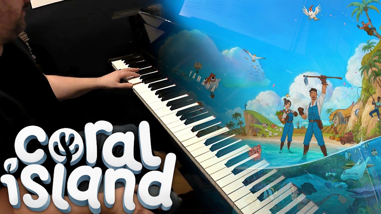 Coral Island - Town Day 1 - Piano cover with sheets
