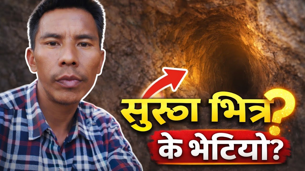 आफै अडिएको ढुङ्गा! सुरुङ भित्र पुगेपछि डर लाग्यो