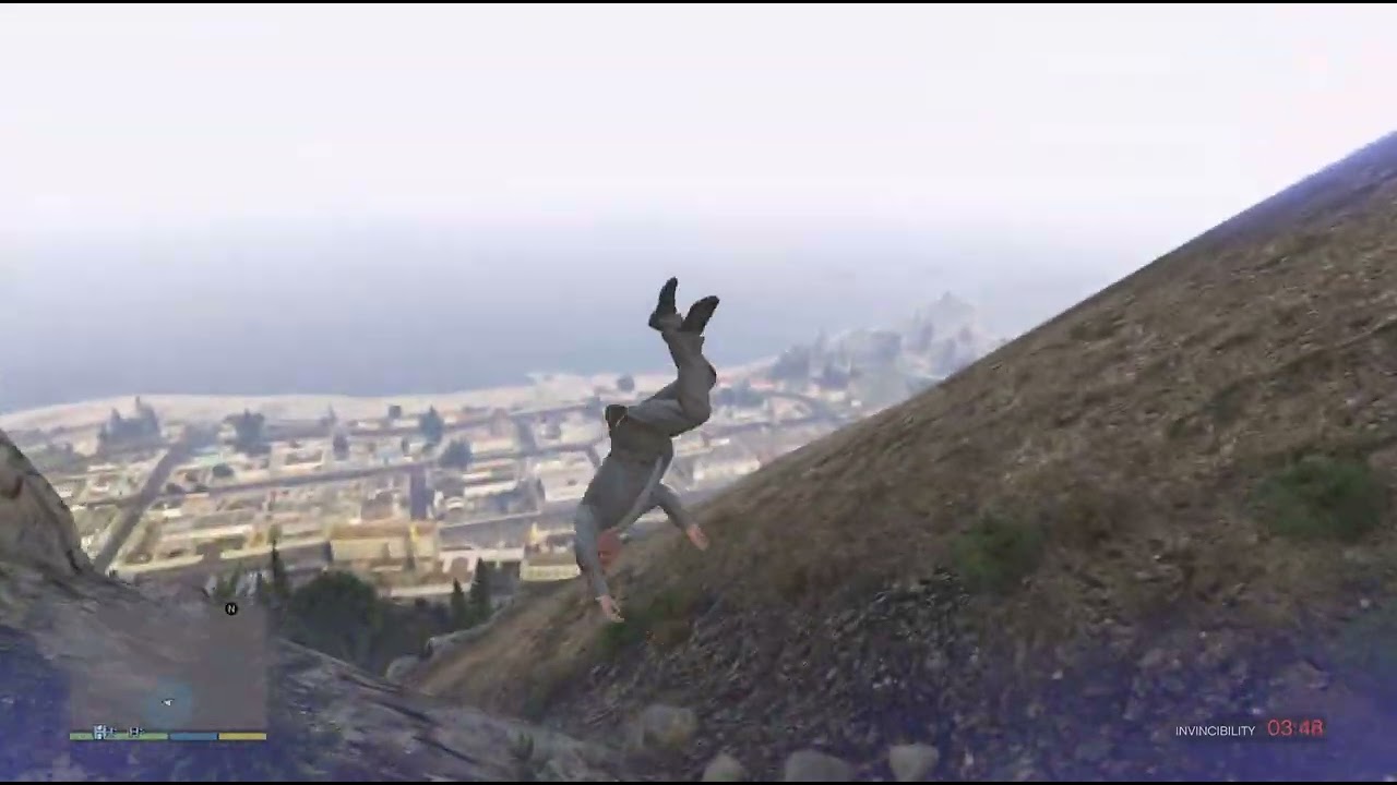 jumping off a cliff with a BMX and Mount Chiliad [GTA 5]