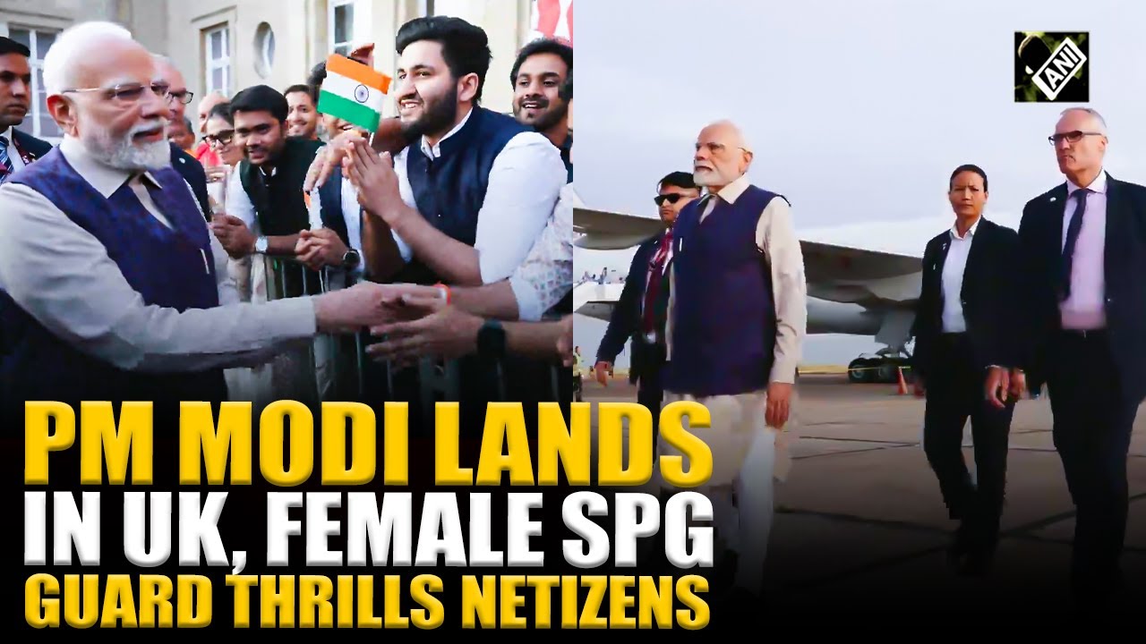 PM Modi welcomed in UK with full honors, Female SPG guard escorting PM thrills netizens