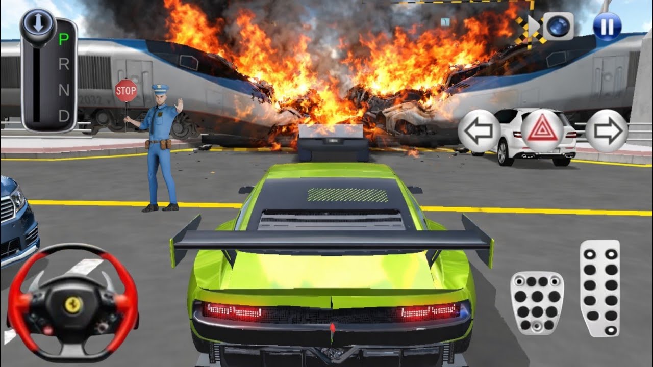 ✈️Bullet train collapse Burn 🔥fire || 3d driving class 2 || police fire brigade control °° Situation