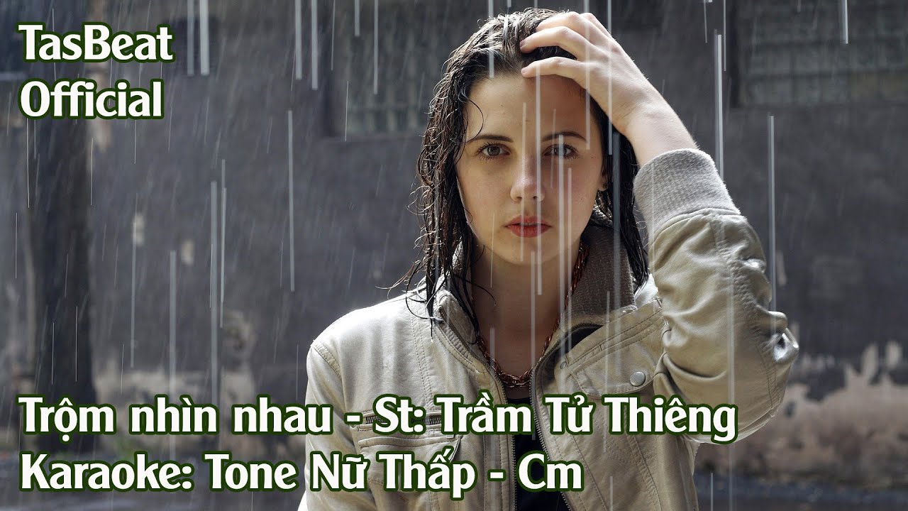 Karaoke Trộm Nhìn Nhau - Tone Nữ Thấp | TAS BEAT