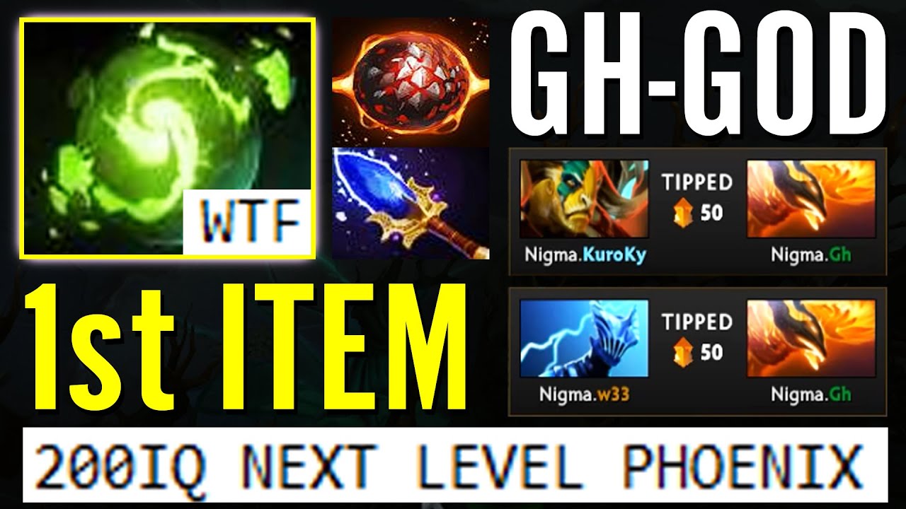 WTF 200IQ NEXT LEVEL PHOENIX! Refresher 1st Item 100% Pro Support By GH-GOD Dota 2 Pro Build
