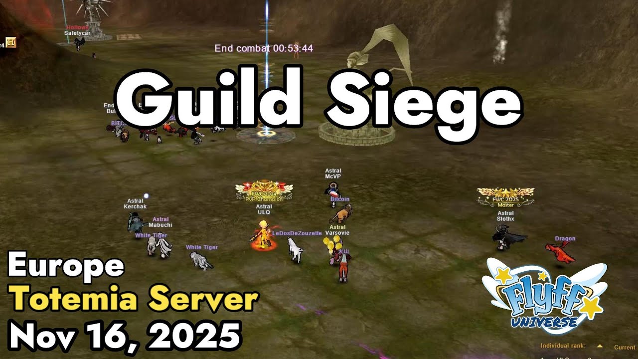 Guild Siege (Totemia) November 16, 2025 | Flyff Universe