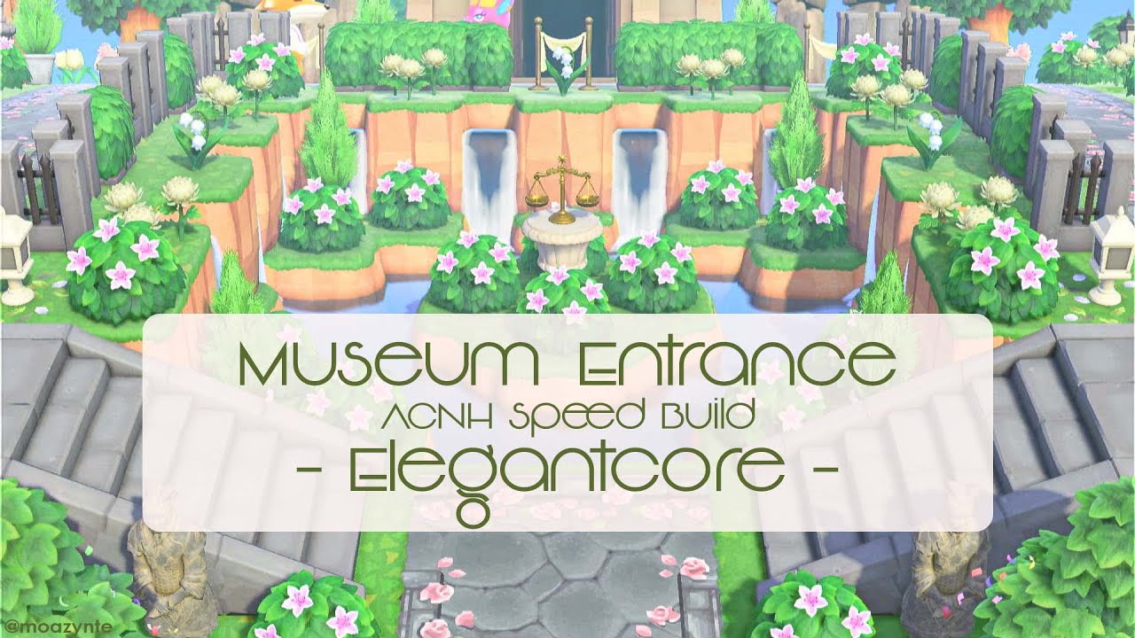Symmetrical Elegantcore MUSEUM ENTRANCE | Animal Crossing Speed Build | No Talking Just Vibes | ACNH