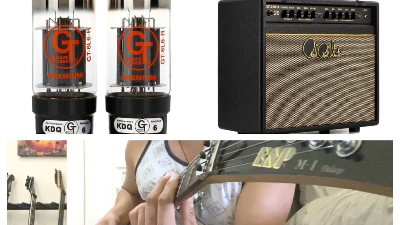 PRS Sonzera 20 ( new power tubes and bias update ) clean sound & gain channel audio clips