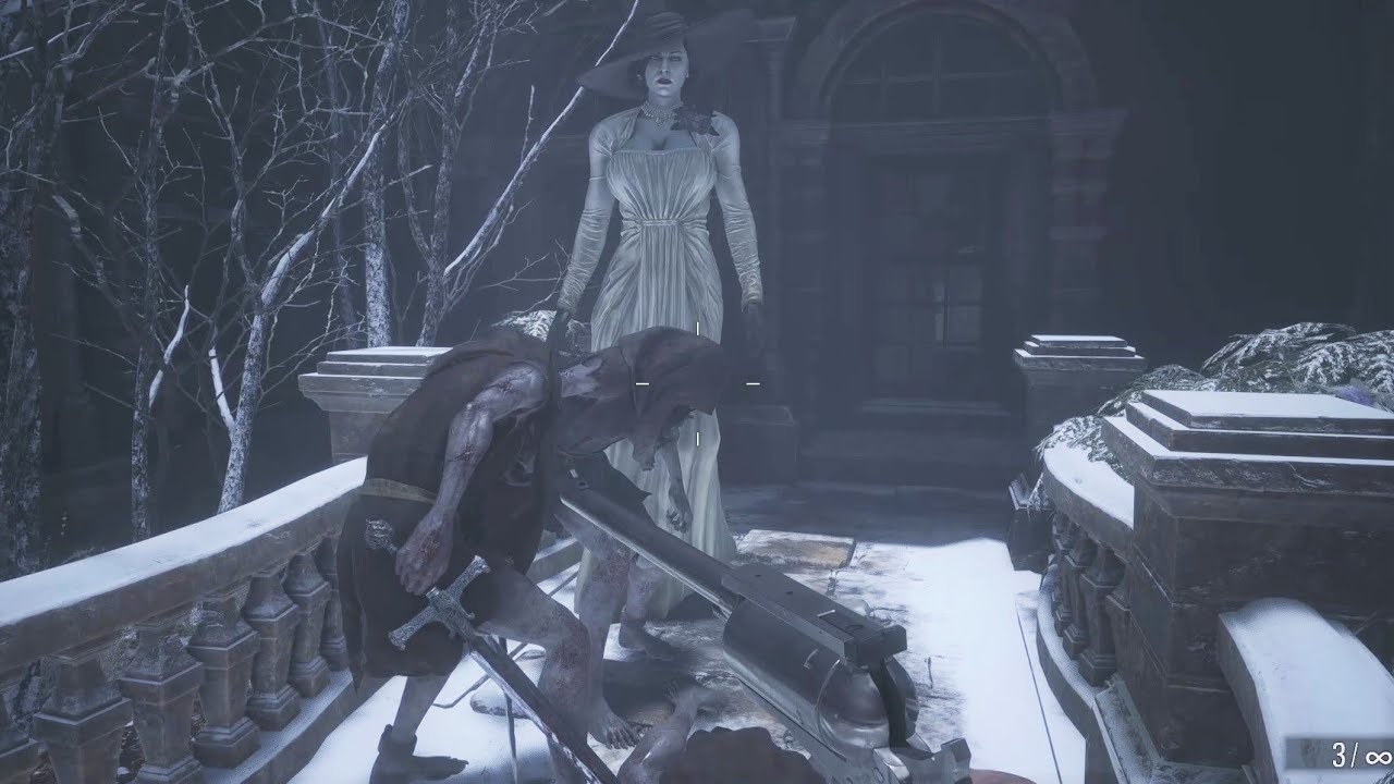 Lady Dimitrescu Casually Kills 2 Zombies - Resident Evil 8​​​​​​​​