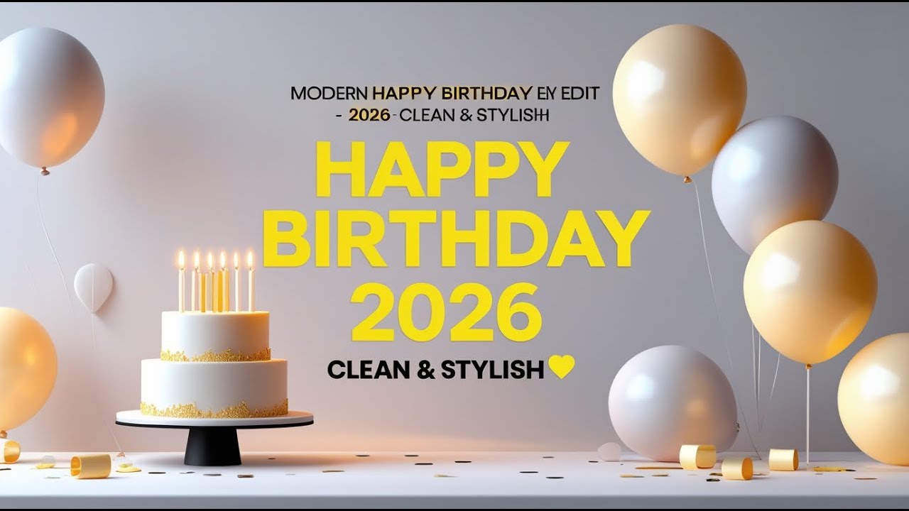 Modern Happy Birthday Edit 2026 – Clean & Stylish