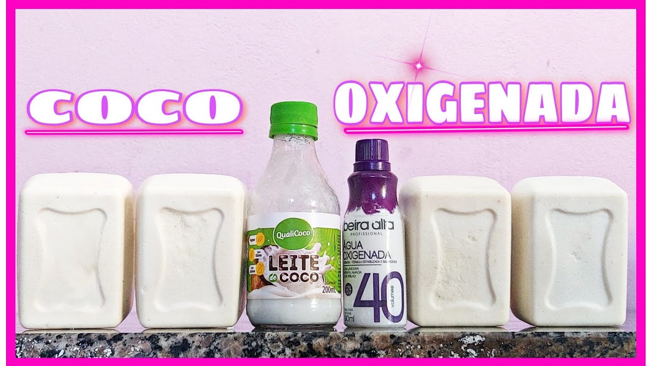 😱 SABÃO EM BARRA COM 500mL DE ÓLEO USADO DE COCO COM ÁGUA OXIGENADA- BRANQUEADOR😱