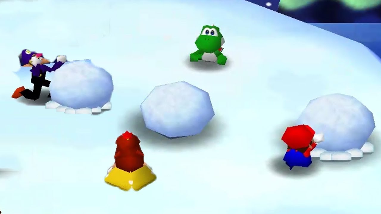 Mario Party 3 - Free-For-All Minigames #3 - Waluigi vs Yoshi vs Daisy vs Mario (Master Cpu)
