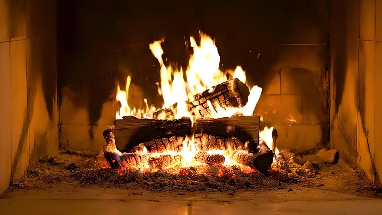 Tonight, I’m Sleeping by the Fireplace — Burning Logs & Soft Crackling Sounds | 6 Hours