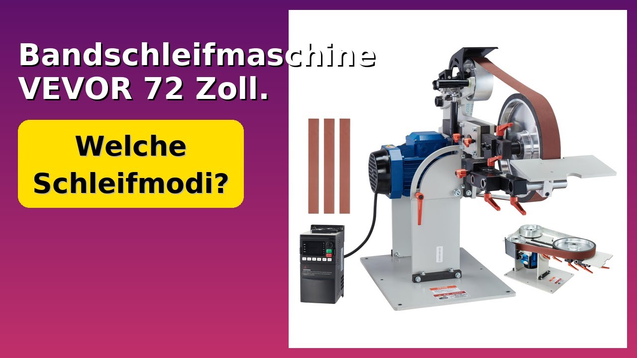 BEWERTUNG (2025): Bandschleifmaschine VEVOR 72 Zoll. WESENTLICHE Einzelheiten