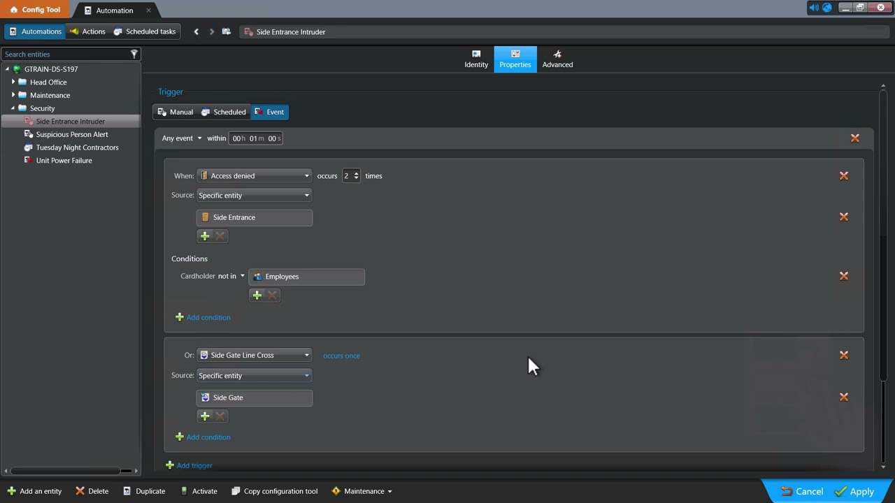 Creating Automations in Security Center