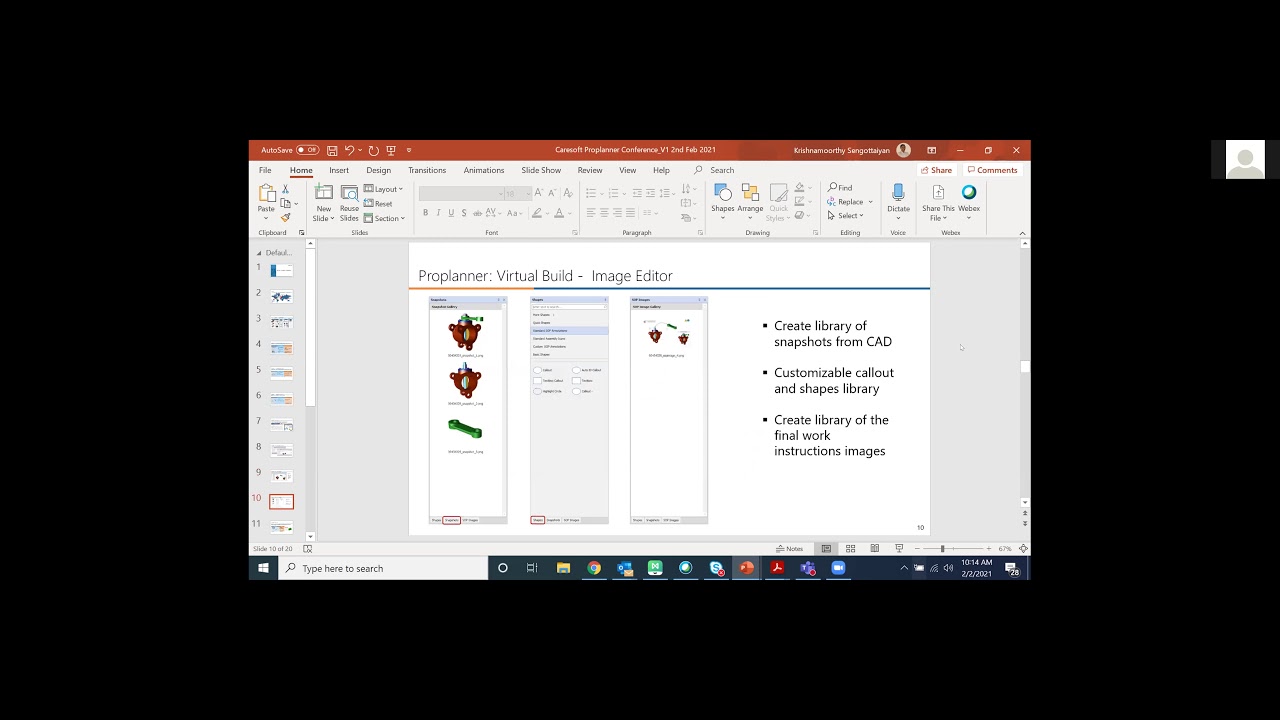 Caresoft Presentation over Proplanner's 3D Virtual Build Software Solution