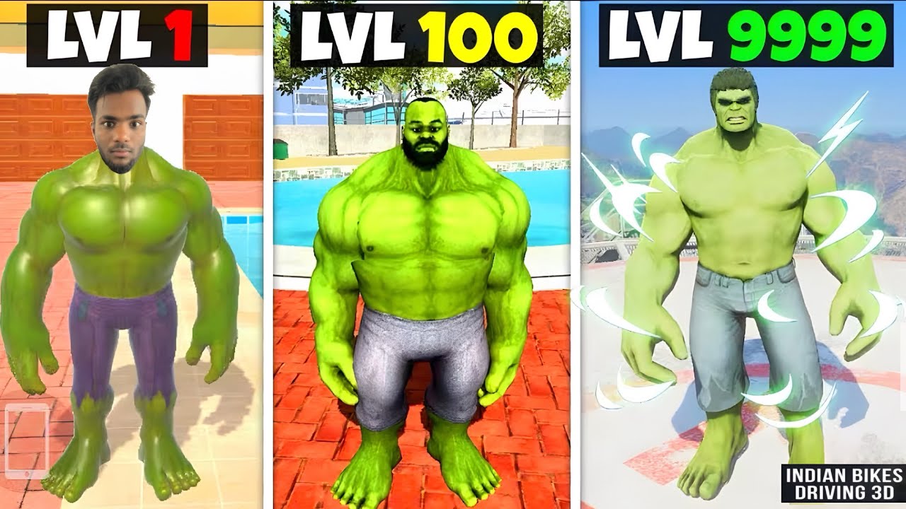 GOING FROM NOOB TO GOD HULK IN INDIAN BIKE DRIVING 3D😱
