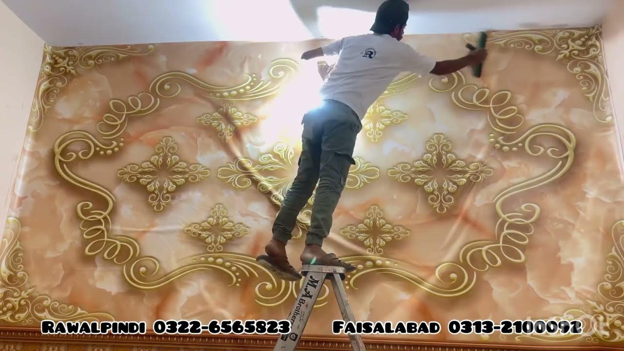 how to install flex wallpaper step by step | 3d wallpaper new design for bedroom | 3d wallpaper