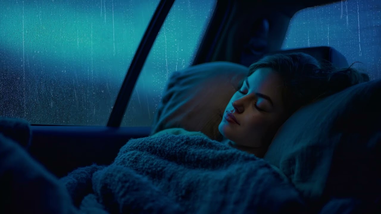 Calm Anxiety Fast with Rain & Thunder Sounds Inside Car During Wild Storm