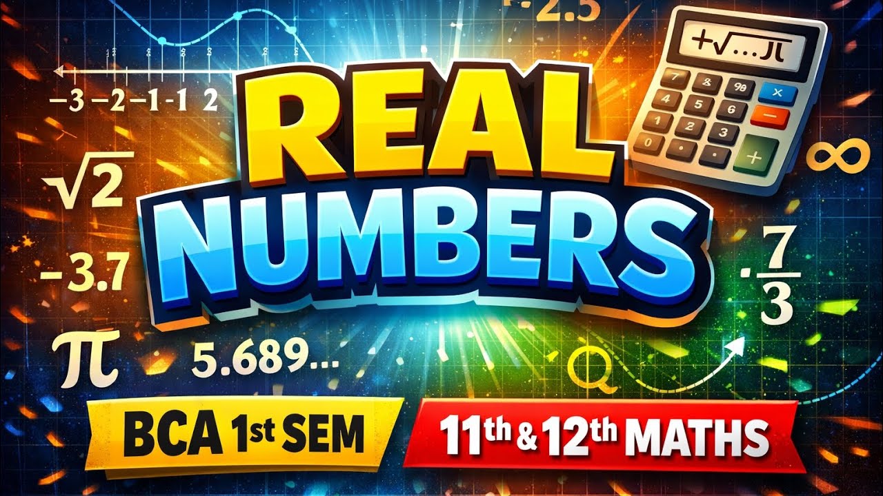 Real Number System one shot For BCA, Class 11 & 12 