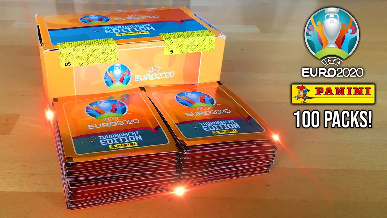 открытый полный коробка (500 наклейки)  | Panini UEFA EURO 2020 Tournament Edition | 100 ПАКЕТЫ!!!