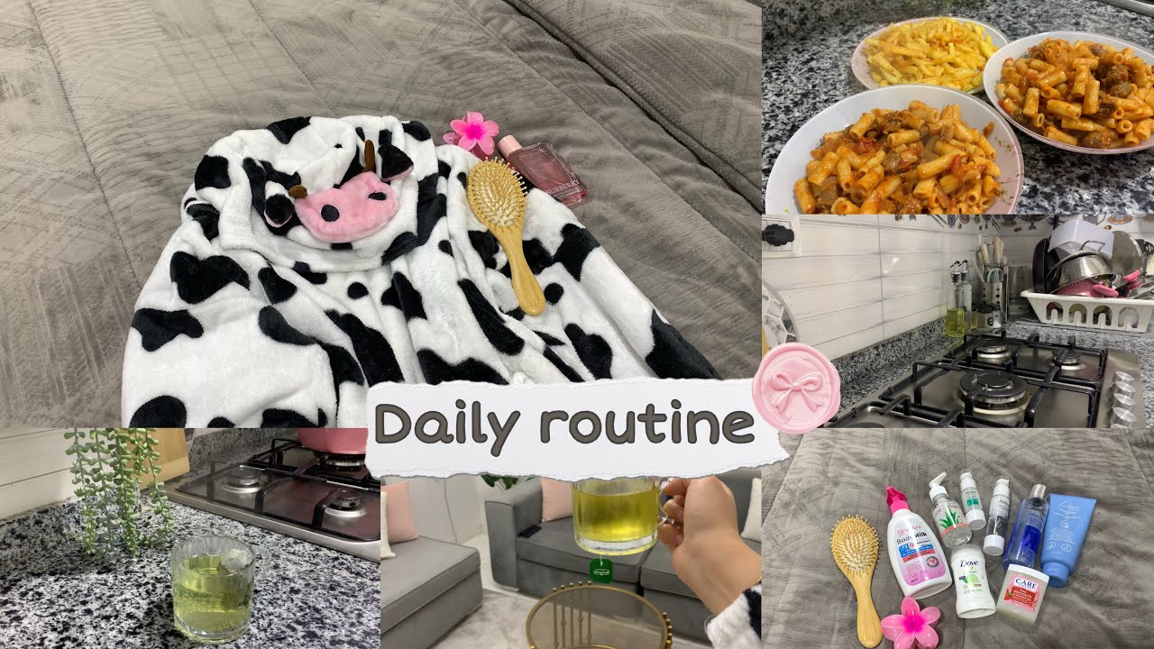 يوم كامل ف البيت | الاعتناء بالنفس ✨| اكله لذيذه | daily routine 💗
