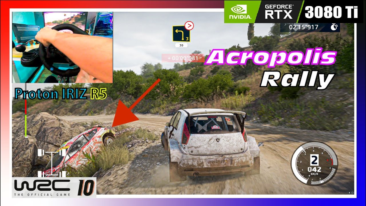 WRC 10 Greece Acropolis Rally - Proton Iriz R5 | Logitech G923 | 2021 RTX3080Ti gameplay [4K 60FPS]