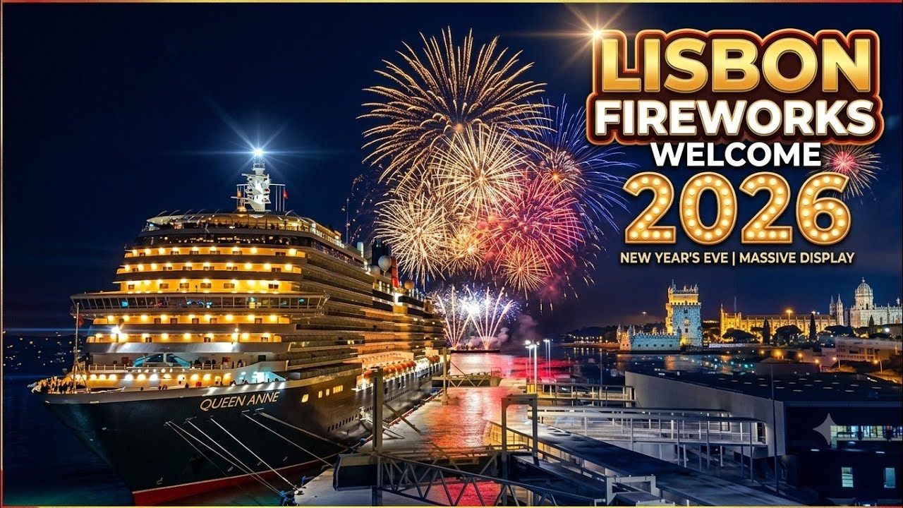 Lisbon New Year Fireworks 2026 🎇 | Best New Year Celebration in Portugal