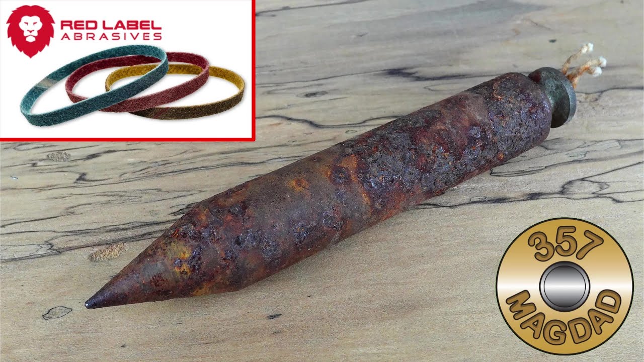 Rusty Plumb Bob Restoration - Red Label Abrasives Surface Conditioning Belts Four Year Review