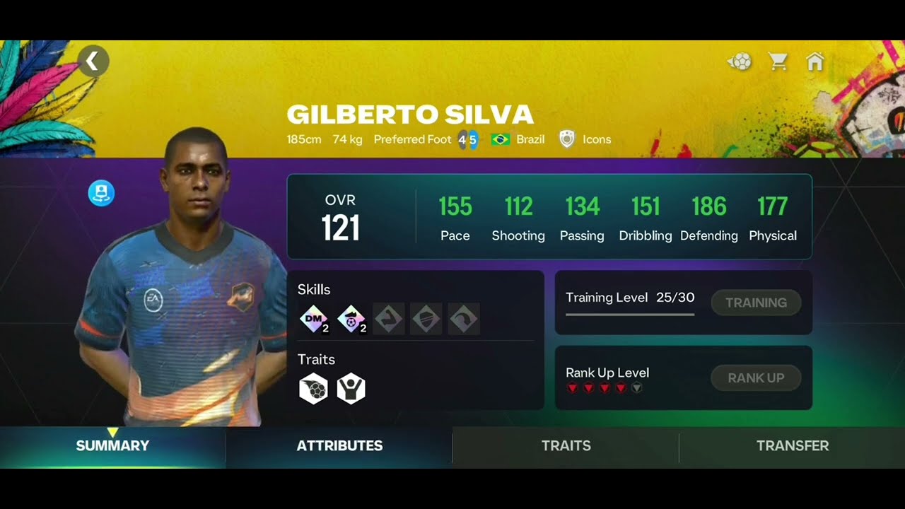 121 Gilberto Silva review 🇧🇷⚽🇧🇷⚽️🌍🏆🇧🇷 #ginga  #fcmobile #gilberto silva #brazil #arsenal