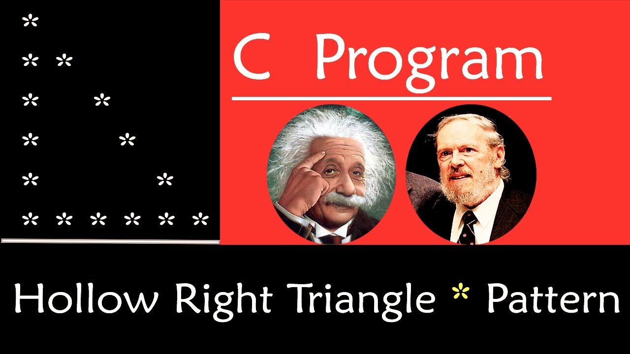 C Program to Print Hollow Right Triangle Star Pattern (July 2019)
