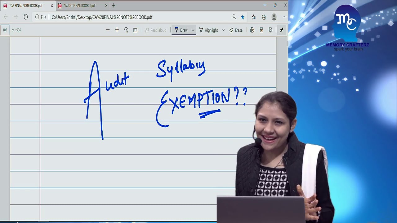 CA FINAL AUDIT INTRO By MEMORY CRAFTERZ (CA SARISHTI SETHI)