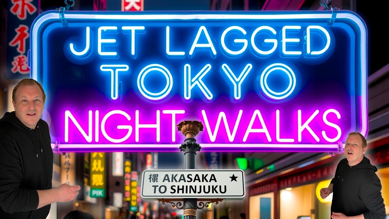Japan Tokyo Night Walk: Akasaka to Shinjuku | Real Walk, 8-Bit Sounds & Late-Night Commentary