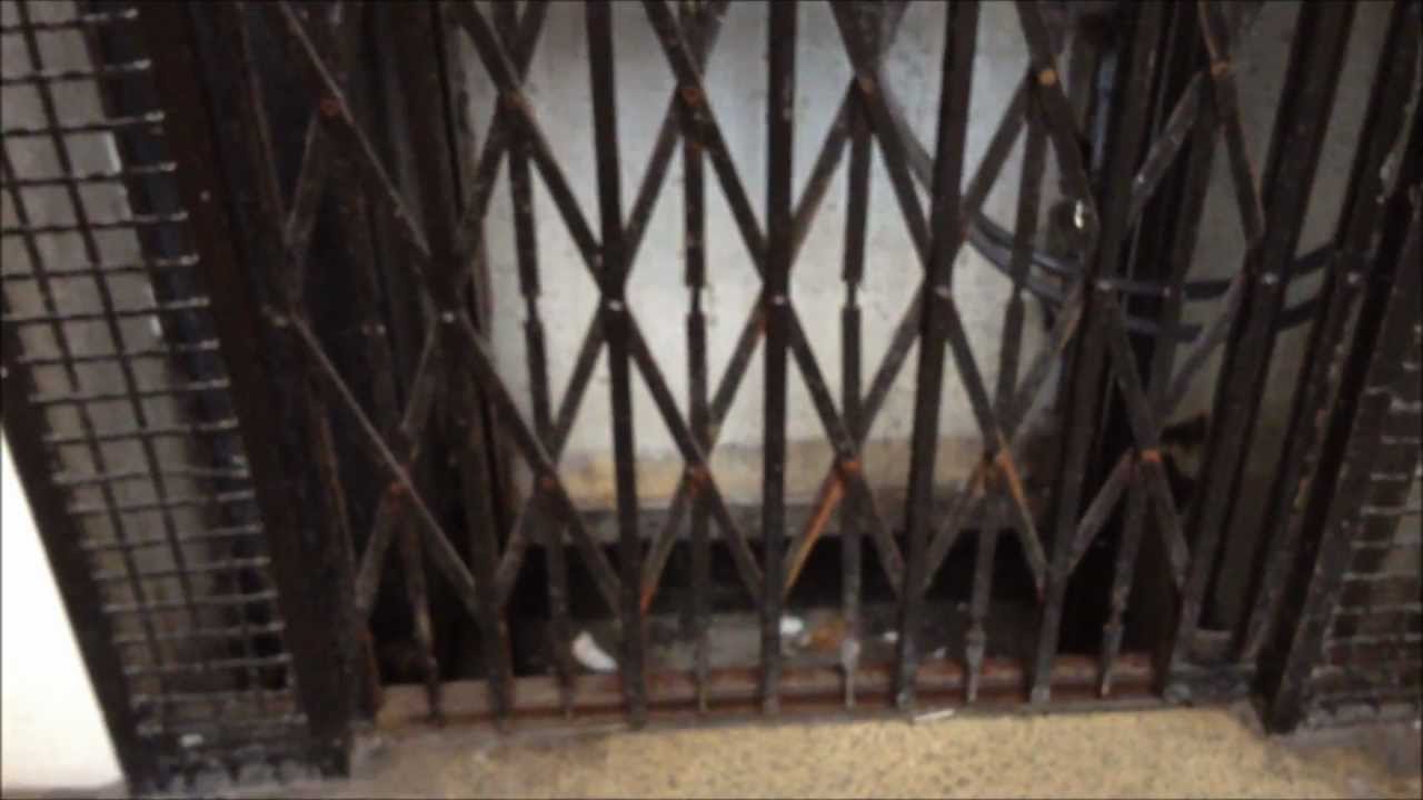 Small Old gated Keighley lift/elevator (from 1930) @ Block of flats in Streatham