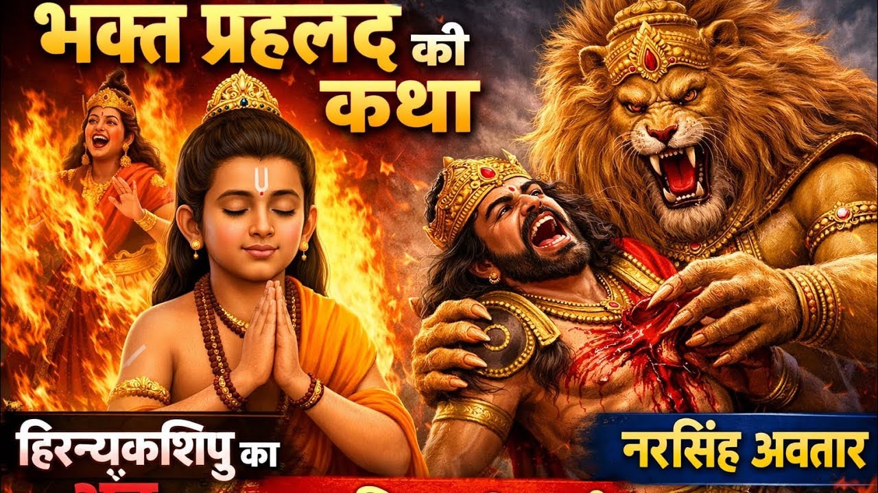 भक्त प्रह्लाद की पौराणिक कथा | Narasimha Avatar Story in Hindi | MoralStory 