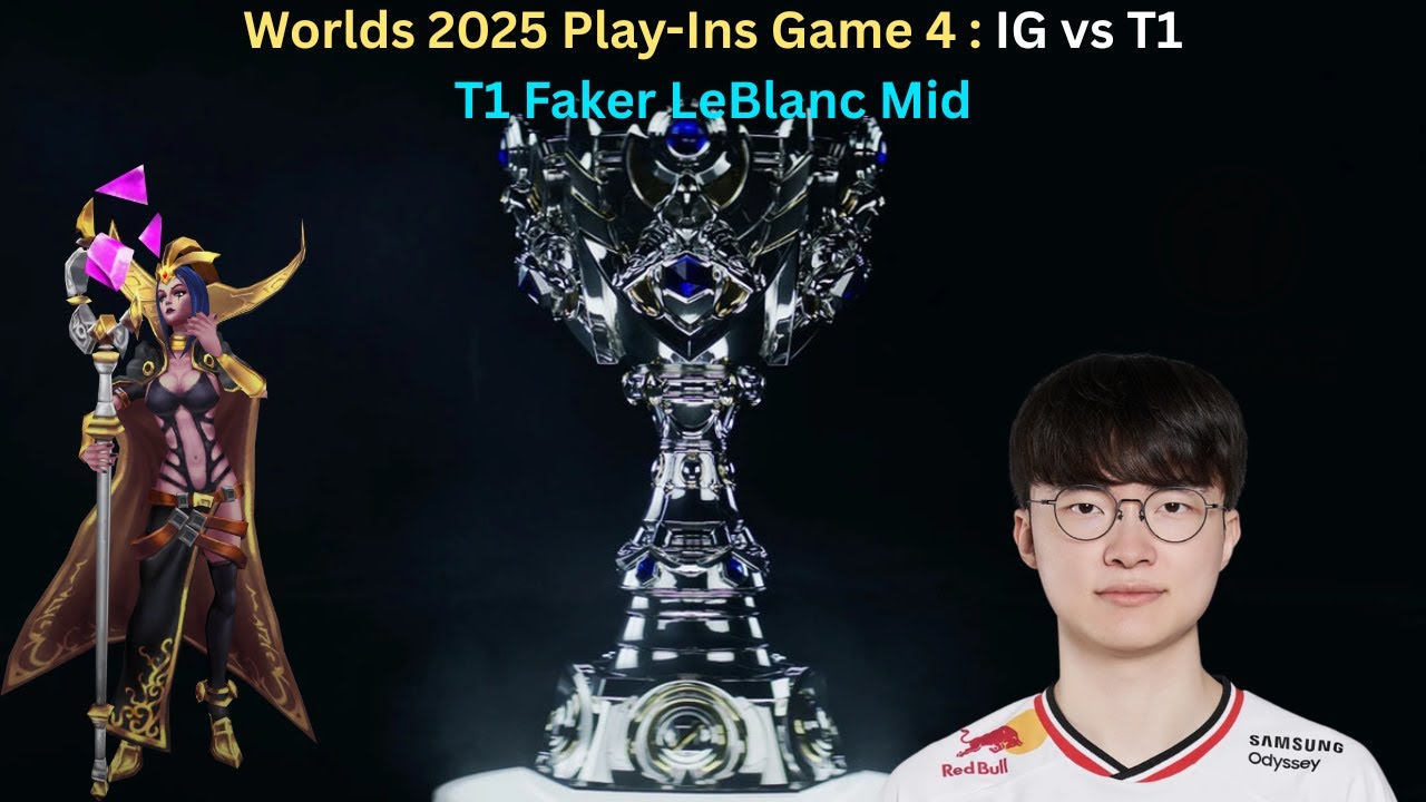 Worlds 2025 Play-Ins: IG vs T1 Game 4 (T1 Faker LeBlanc Mid POV)