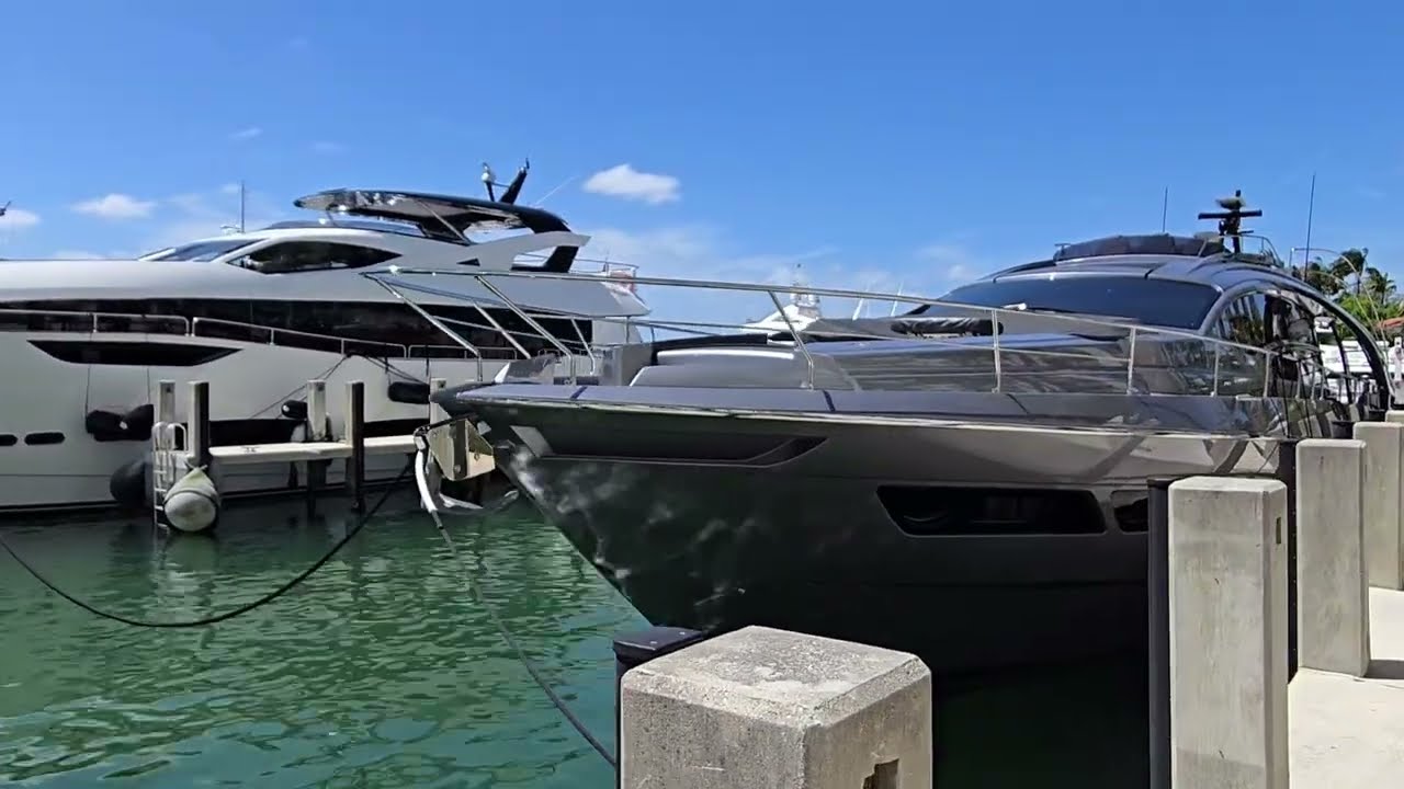 4K Yacht Walk: Sunset Harbour Marina & Sunset Island I Views (Miami Beach) 🛥️☀️