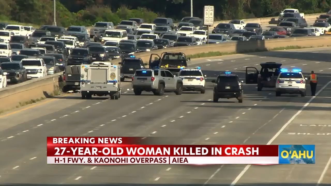 Woman killed, 6 injured in multi-car crash on H-1 Freeway near Kaamilo Overpass