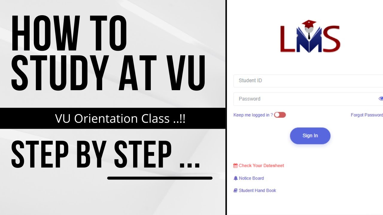 How to Study in VU ..!!   VU Orientation Guideline Video