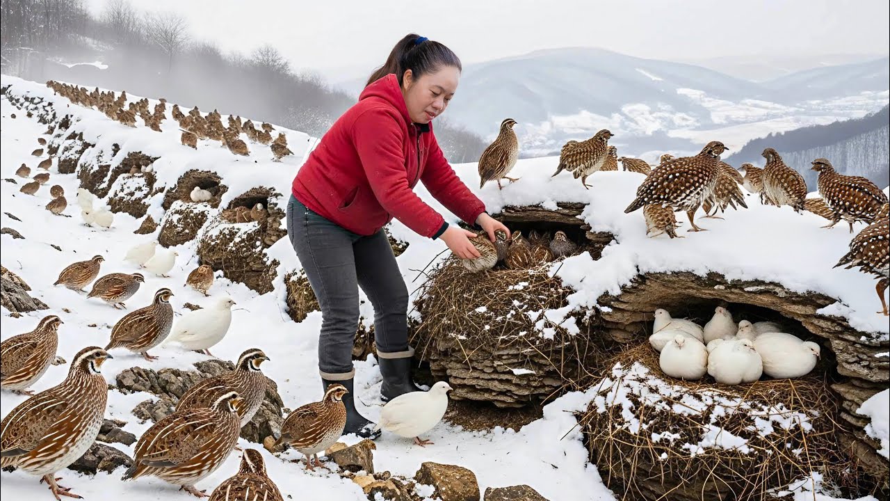 Harvesting Natural Quails at -71°C | Use 3-Wheeled Truck Transport Many Quails Go To Market Sell