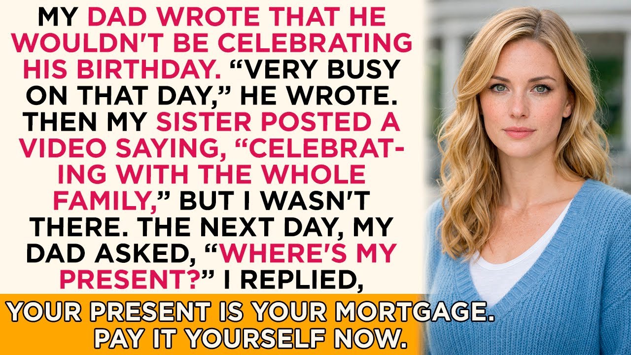 My dad wrote that he wouldn't be celebrating his birthday. “Very busy on that day,” he wrote...