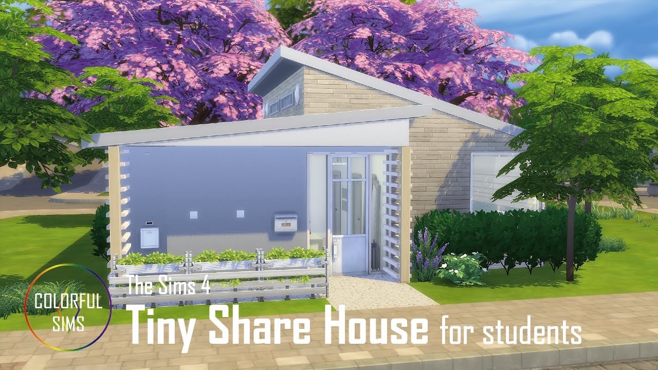 TINY SHARE HOUSE for students: 89 Tiles | The Sims 4 | No CC | Stop Motion Build