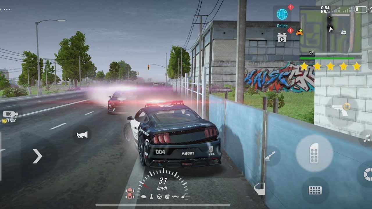 Boombam 5star police chase in mustang| madout 2 